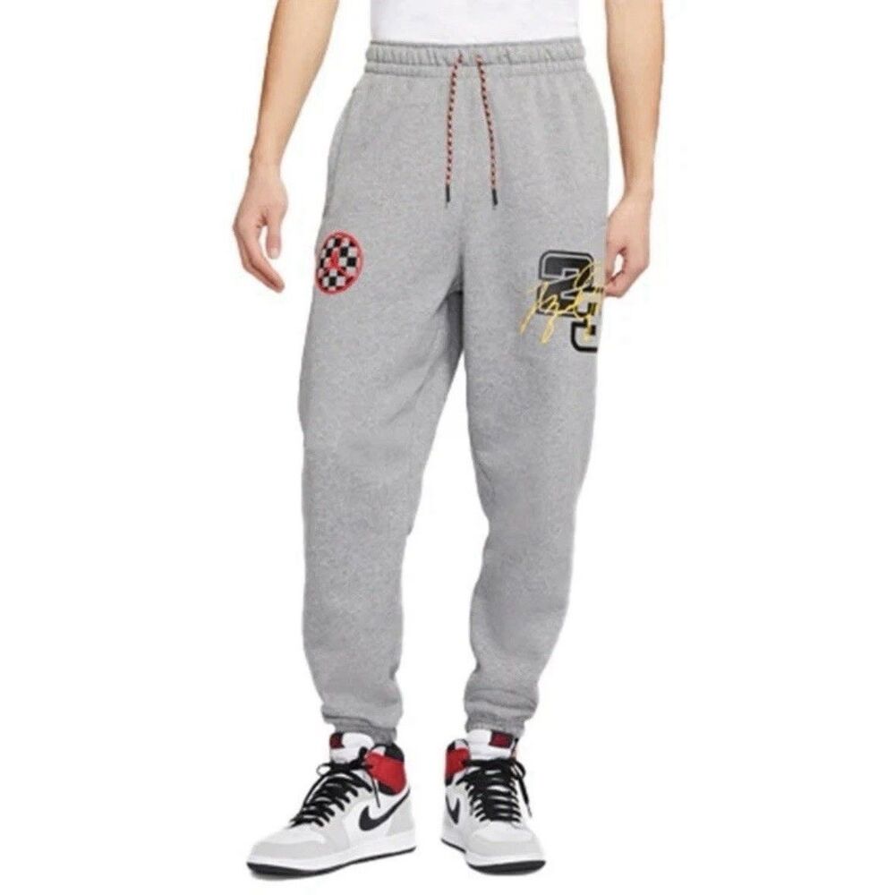 Air Jordan DNA Fleece Sweatpants Gray Joggers Jumpman Size 3XL #23 Streetwear